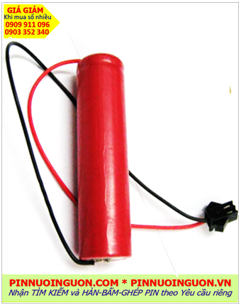 Sanyo UR18650F-2600mAh, Pin sạc Lithium 3.7v 2600mAh Sanyo UR18650F (Loại có zắc cắm)